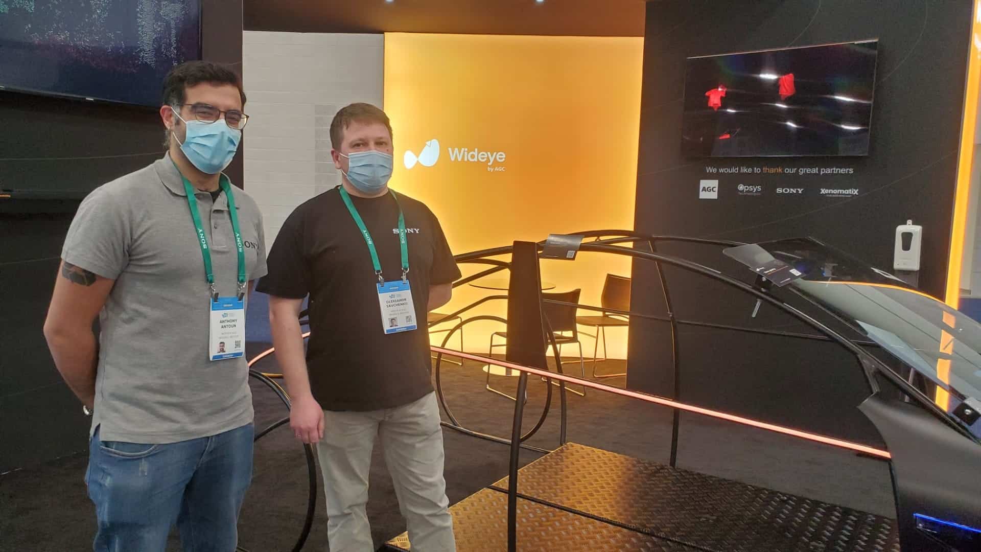 Colleagues Sony Depthsensing SOlutions B-pillar application CES 2022